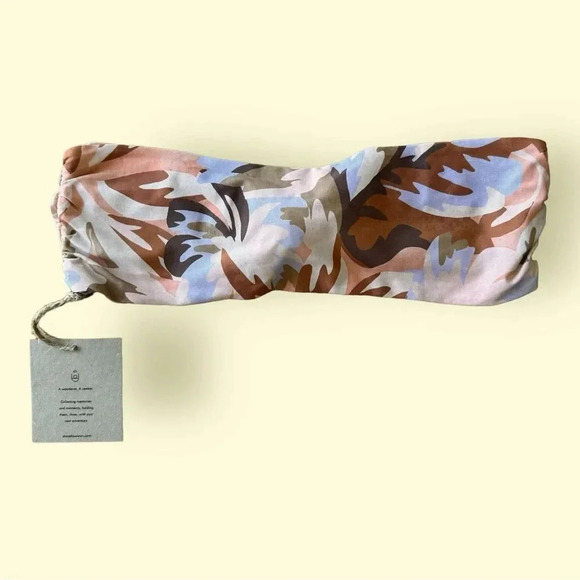 Stone Fox Swim Bandeau Top Women’s Knotted Lele Pastel Petal Size XL NWT - Picture 5 of 6